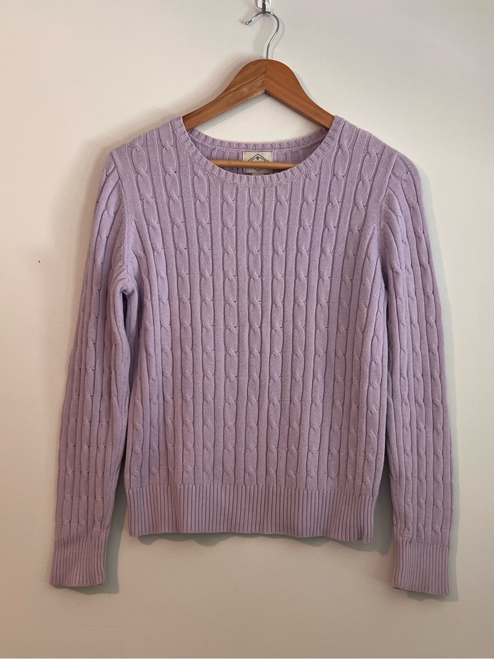 St. John's Bay Lavender Cable Crewneck Sweater
